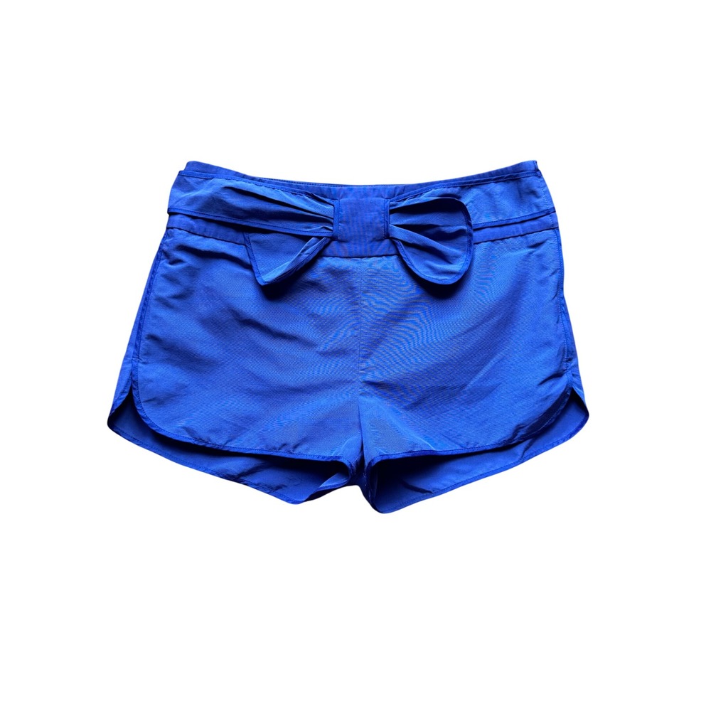 RED VALENTINO Royal Blue Bow Mini Shorts Italian Designer Luxury Sz IT38 US Sz 2